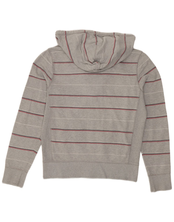 Maglione con cappuccio e zip grafica da donna Tommy Hilfiger UK 14 Grigio medio a righe