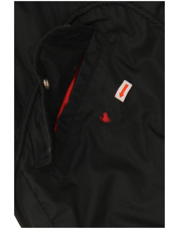 Giacca a vento vintage da donna UK 18 XL in polietilene nero