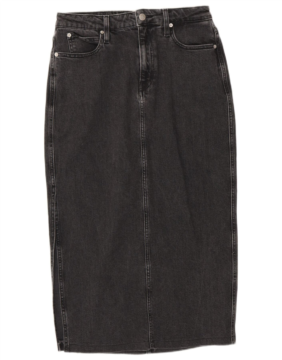 Gonna in denim da donna Calvin Klein W30 cotone grigio medio