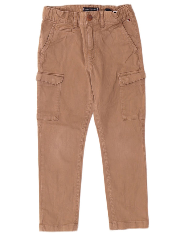 Pantaloni cargo slim fit Tommy Hilfiger per ragazzi 6-7 anni W22 L19 in cotone beige