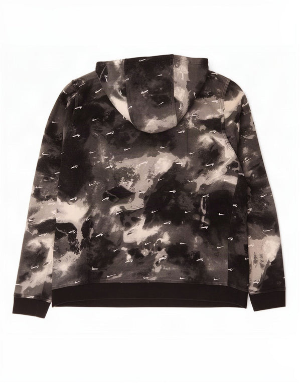 Felpa con cappuccio grafica Nike da uomo XL in cotone tie dye nero