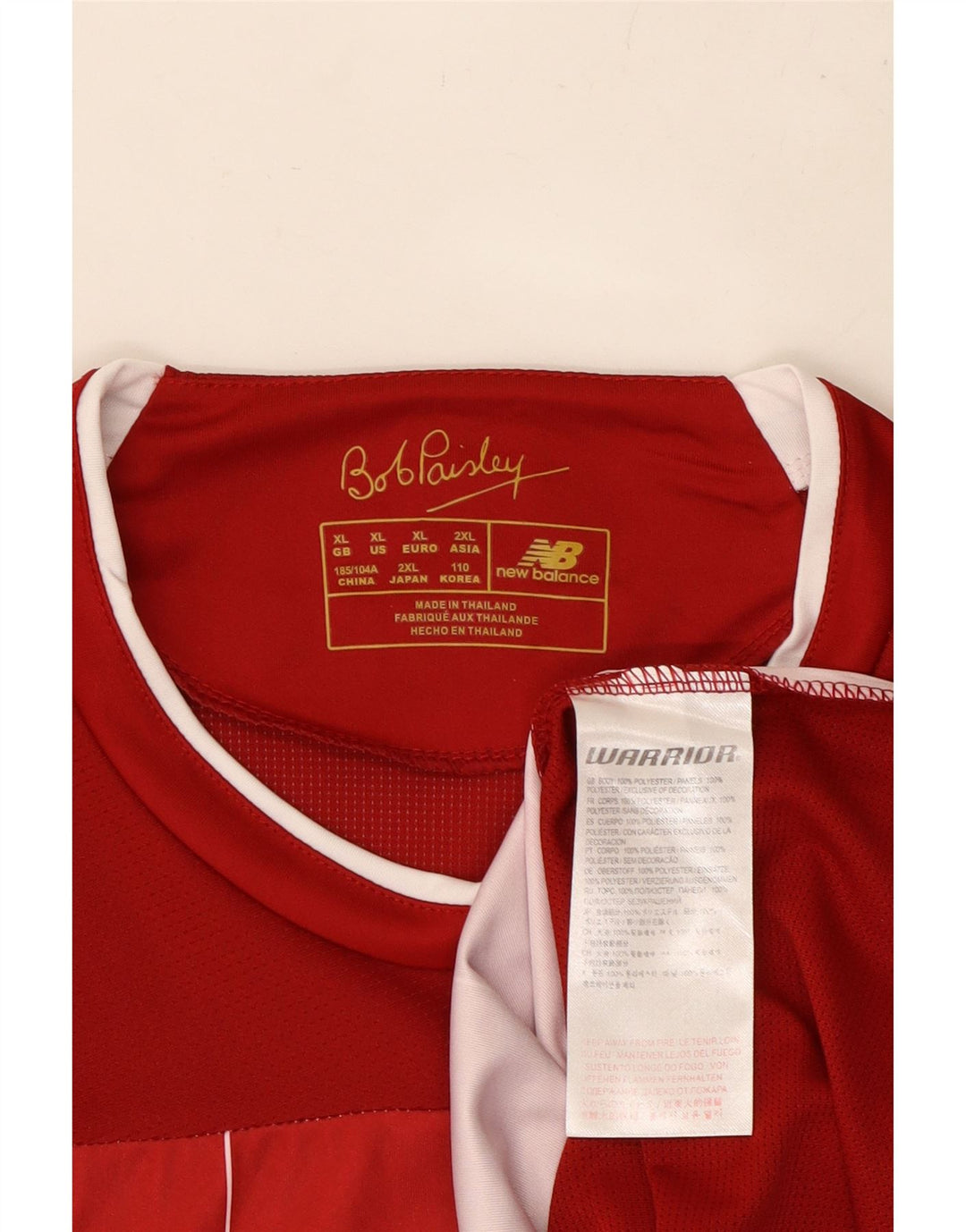 NEW BALANCE Top in jersey grafico da uomo XL poliestere a righe rosse