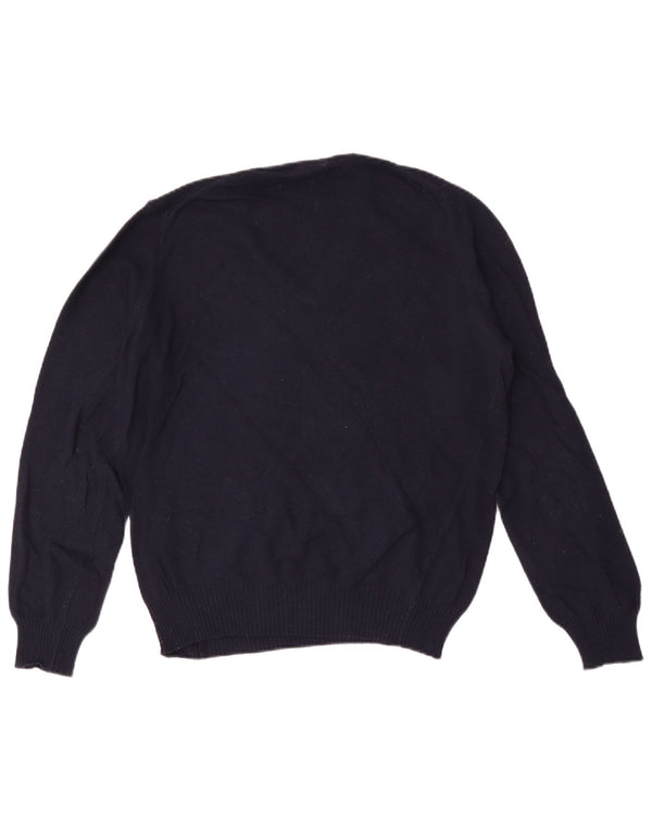 Maglione Zara da uomo con scollo a V blu navy medio