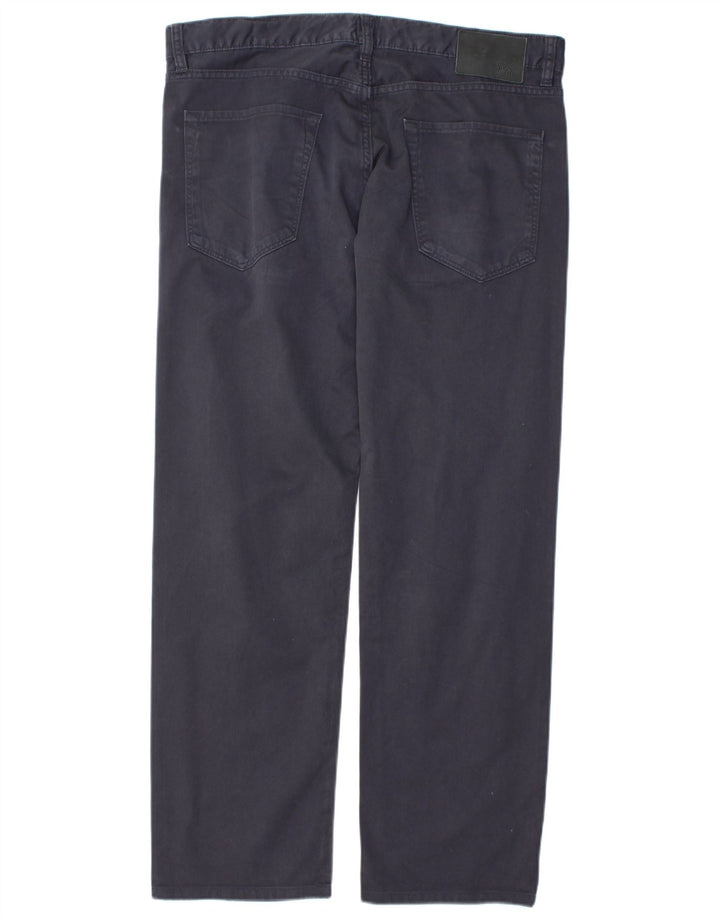 Jeans dritti da uomo Hugo Boss W36 L32 cotone blu navy