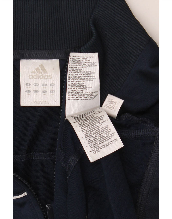 Giacca da tuta da uomo ADIDAS UK 44/46 Large in poliestere blu navy