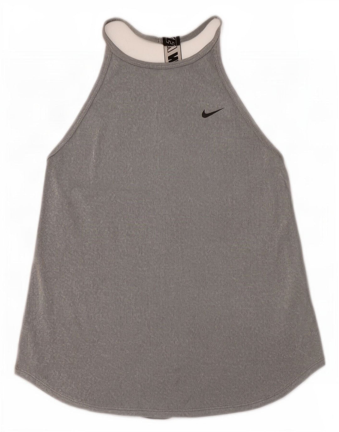 Canotta grafica Nike Dri Fit da donna UK 8 Small Grigio Colourblock in poliestere