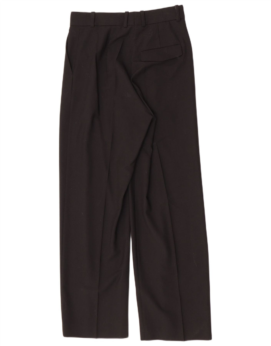 Pantaloni da abito dritti da donna vintage EU 38 medi W28 L30 poliestere nero