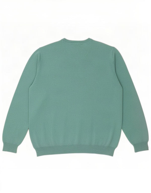 Maglione da uomo Marks & Spencer vestibilità regolare con scollo a barca XL cotone verde
