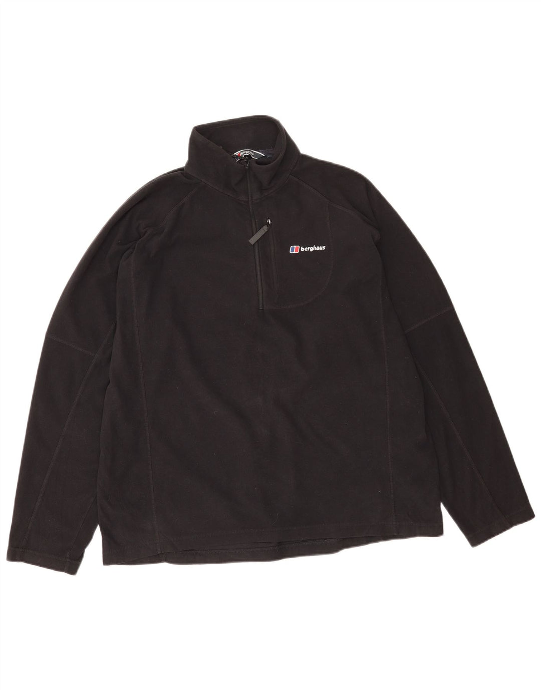 Maglione in pile da uomo Berghaus con zip e collo XL poliestere nero