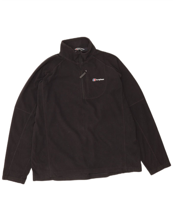 Maglione in pile da uomo Berghaus con zip e collo XL poliestere nero