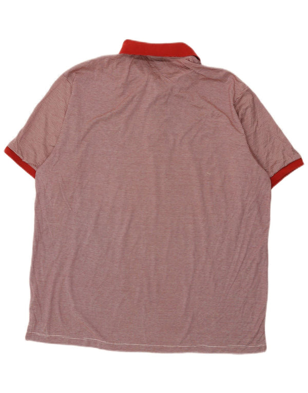 Polo da uomo Carrera 3XL in cotone a righe rosse