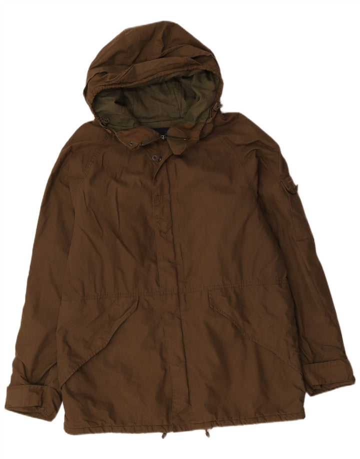 Giacca a vento con cappuccio da uomo French Connection UK 38 Marrone medio
