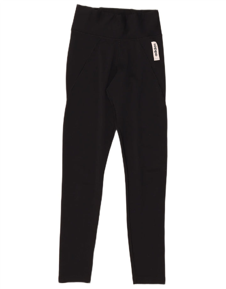 Leggings ADIDAS Climalite da donna UK 4/6 XS Poliestere nero