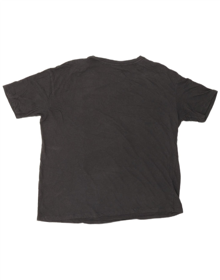 T-shirt grafica da uomo HURLEY grande in cotone nero