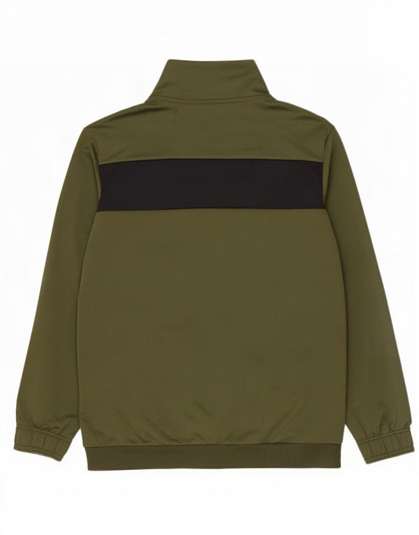 Giacca da tuta da uomo Puma in poliestere color block verde medio
