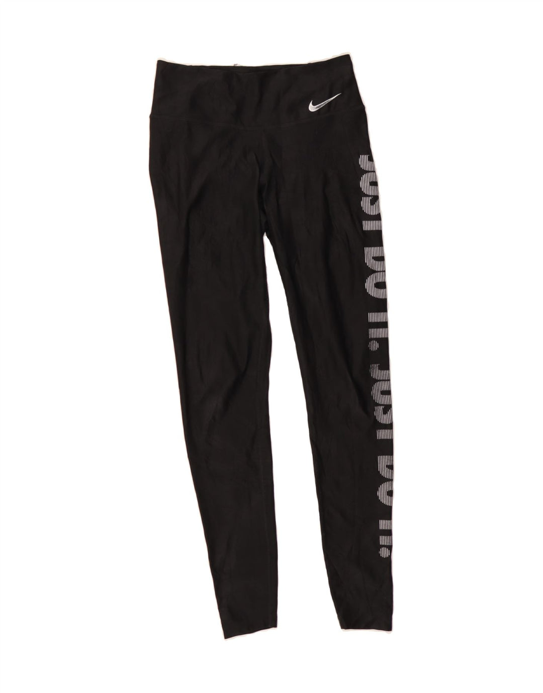 NIKE Womens Dri Fit Graphic Leggings UK 12 Medium  Black Polyester Vintage Nike and Second-Hand Nike from Messina Hembry 