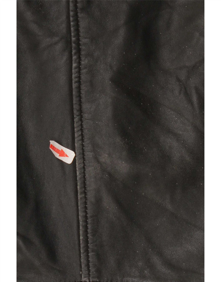 Giacca in pelle corta da donna Mango UK 10 piccola nera