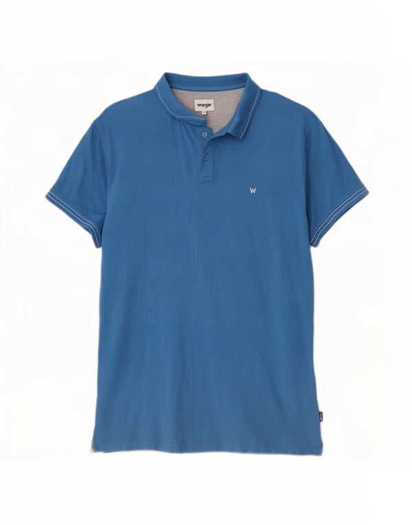 Polo da uomo Wrangler 2XL in cotone a righe blu