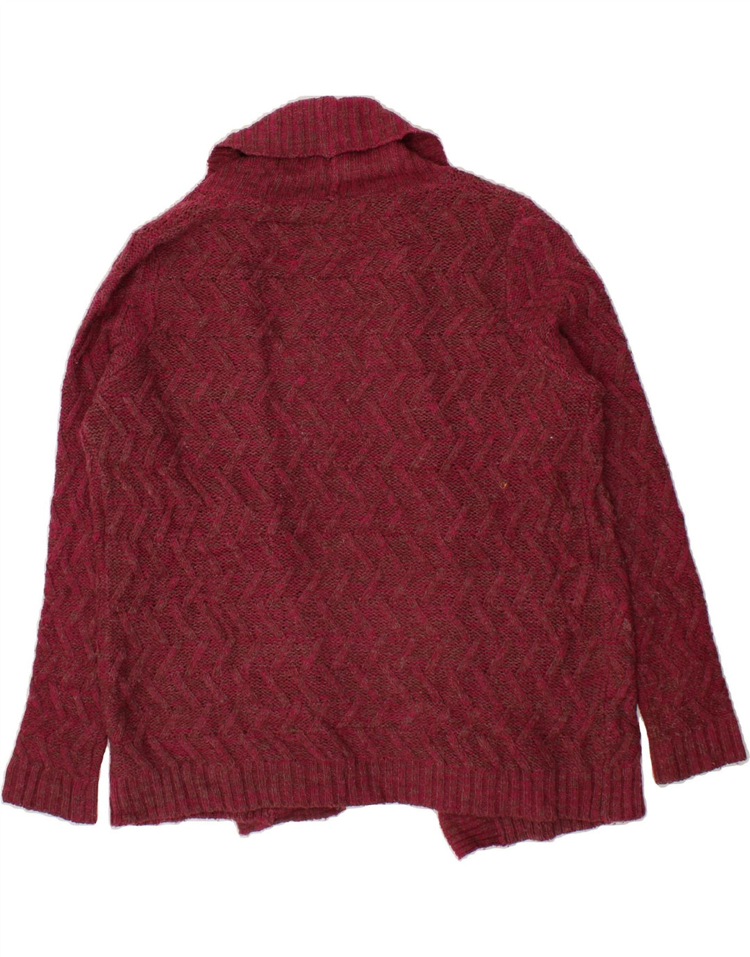 O'NEILL Womens Oversized Cardigan Sweater UK 10 Small Burgundy Flecked Vintage O'Neill and Second-Hand O'Neill from Messina Hembry 