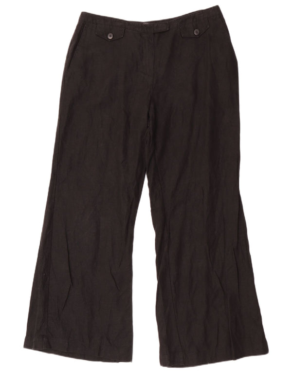 Pantaloni casual svasati da donna Marks & Spencer UK 14 Large W32 L30 neri