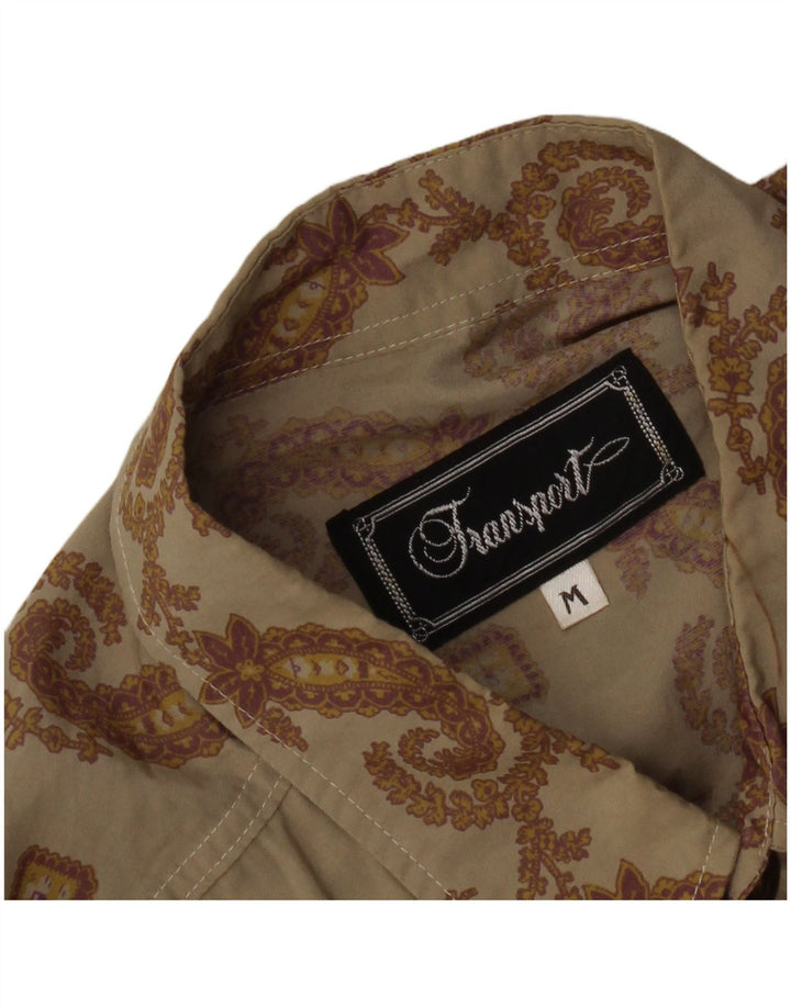 Camicia da uomo vintage media kaki Paisley