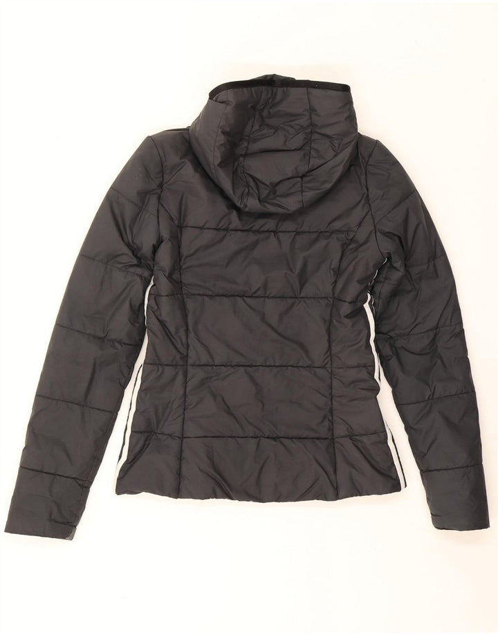 Giacca imbottita con cappuccio da donna Adidas UK 6 XS poliestere nero
