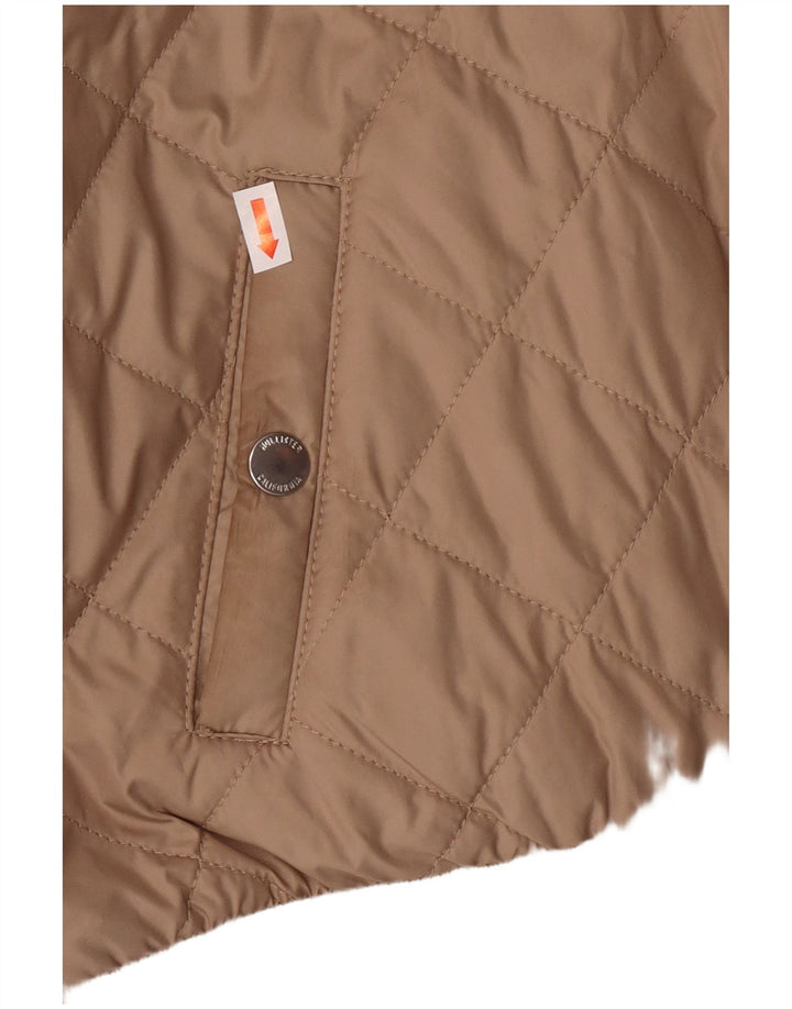 Giacca trapuntata con cappuccio da donna HOLLISTER UK 10 Small Beige Poliestere