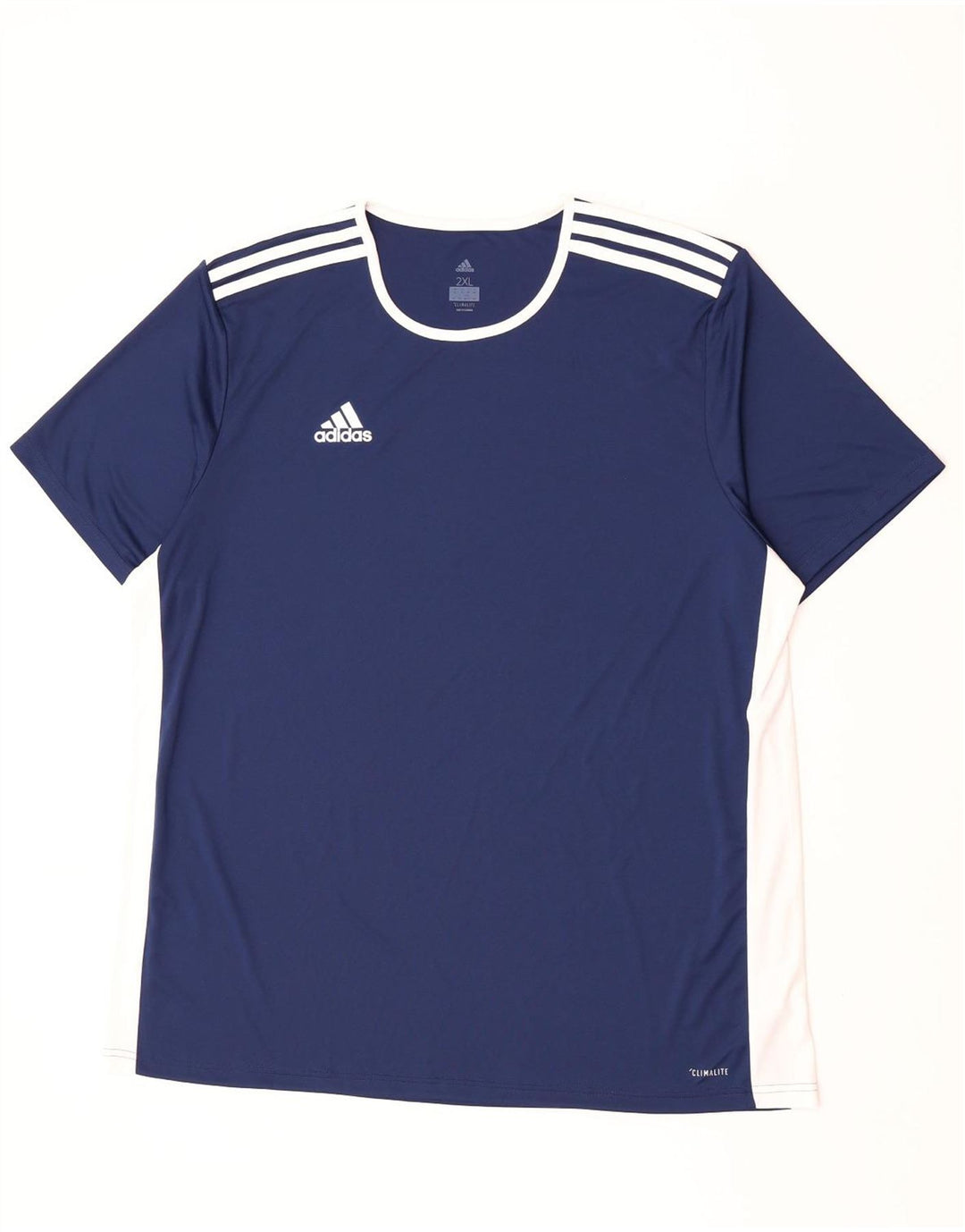 T-shirt Adidas Climalite da uomo Top 2XL Poliestere color block blu navy