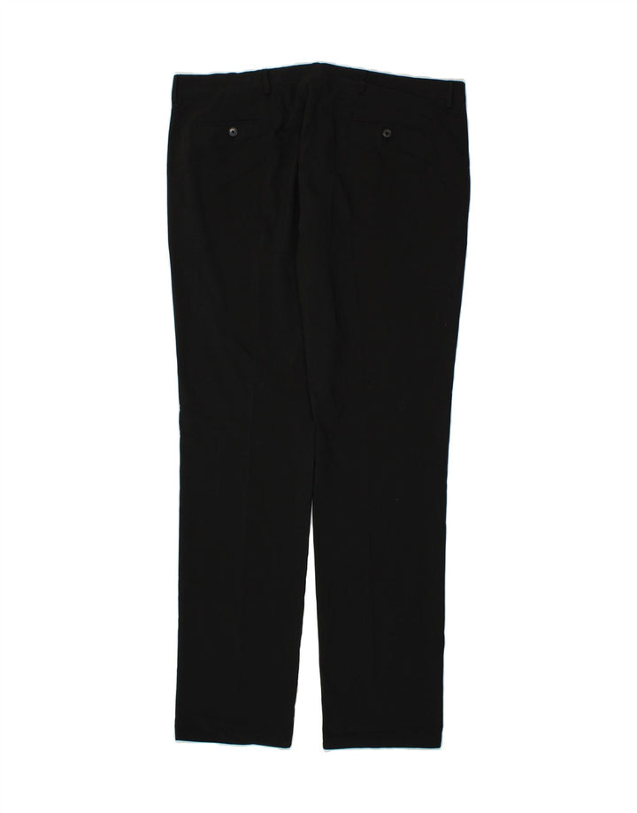 RICHMOND Mens Slim Suit Trousers IT 56 3XL W42 L36 Black Polyester Vintage Richmond and Second-Hand Richmond from Messina Hembry 