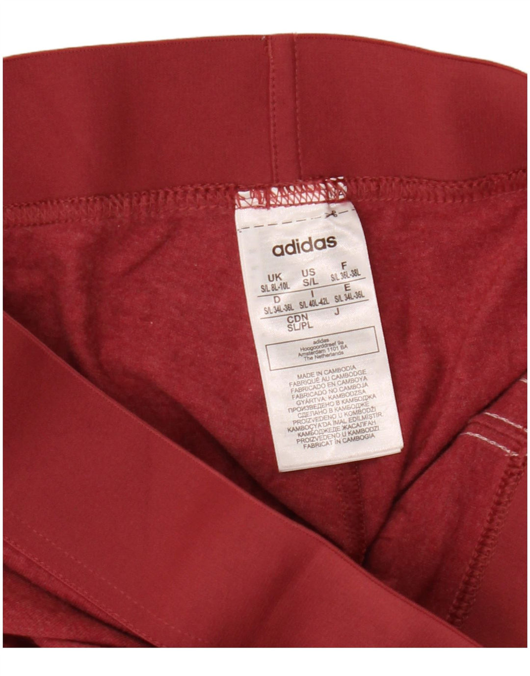 Leggings da donna ADIDAS UK 8/10 Piccolo cotone bordeaux