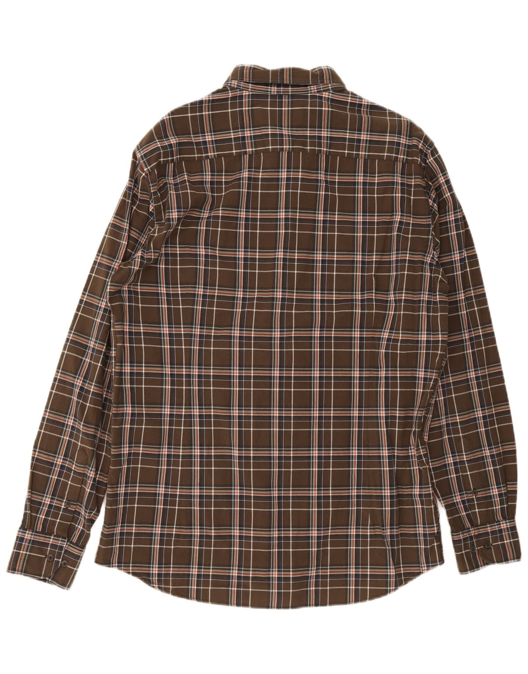 Camicia da uomo Massimo Dutti XL in cotone a quadri marrone