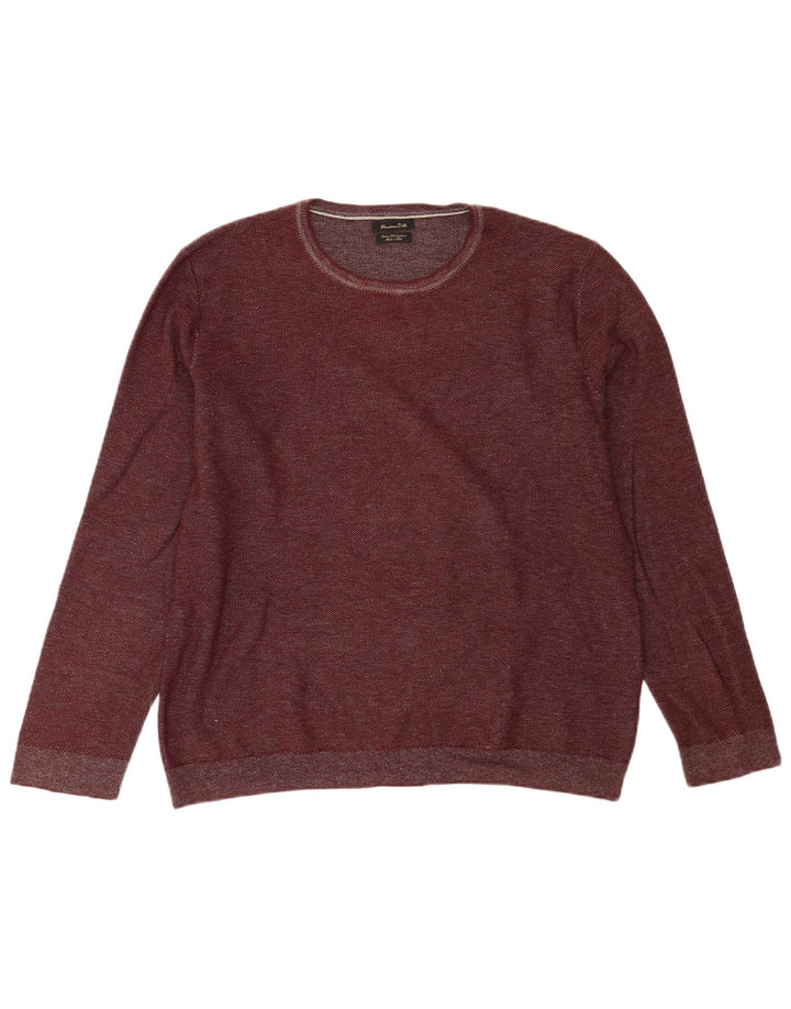 Massimo Dutti Maglione da uomo con scollo a barca XL Bordeaux