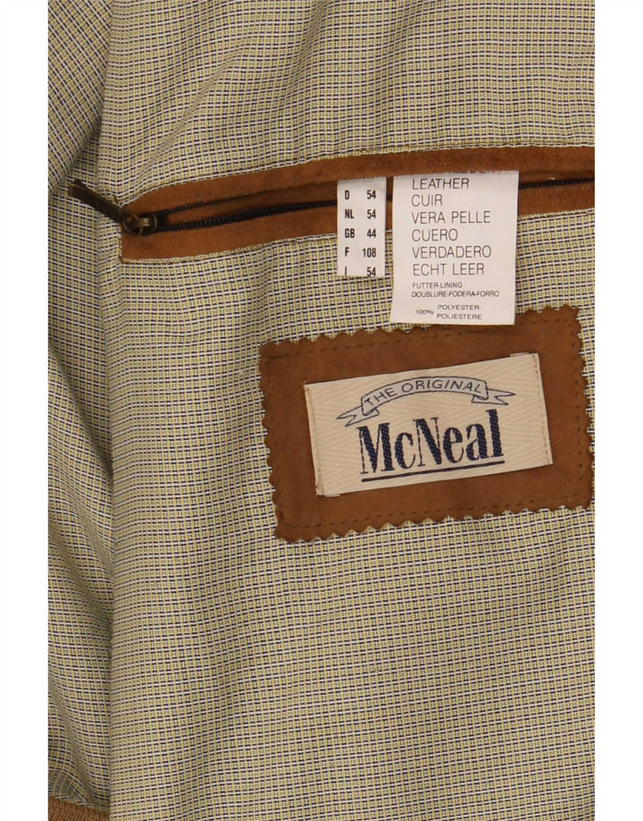 Giubbotto bomber in pelle scamosciata da uomo McNeal UK 44 2XL Pelle beige