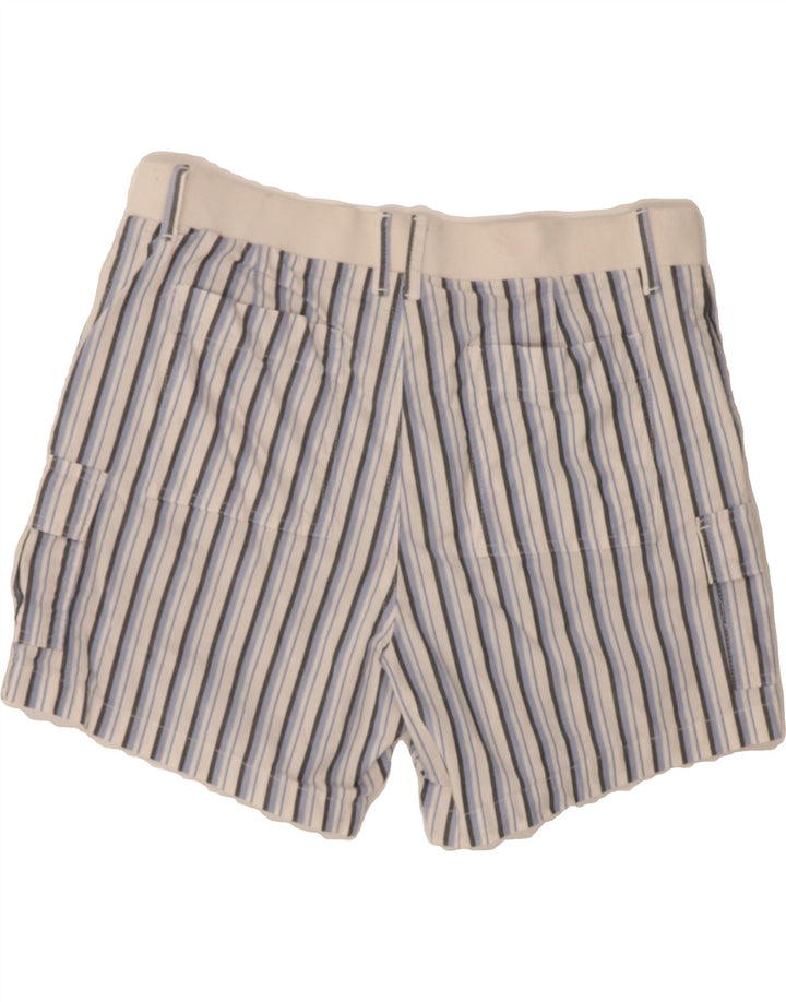 LEE Womens Mid Rise Regular Fit Cargo Shorts US 14 XL W38 Blue Striped Vintage Lee and Second-Hand Lee from Messina Hembry 
