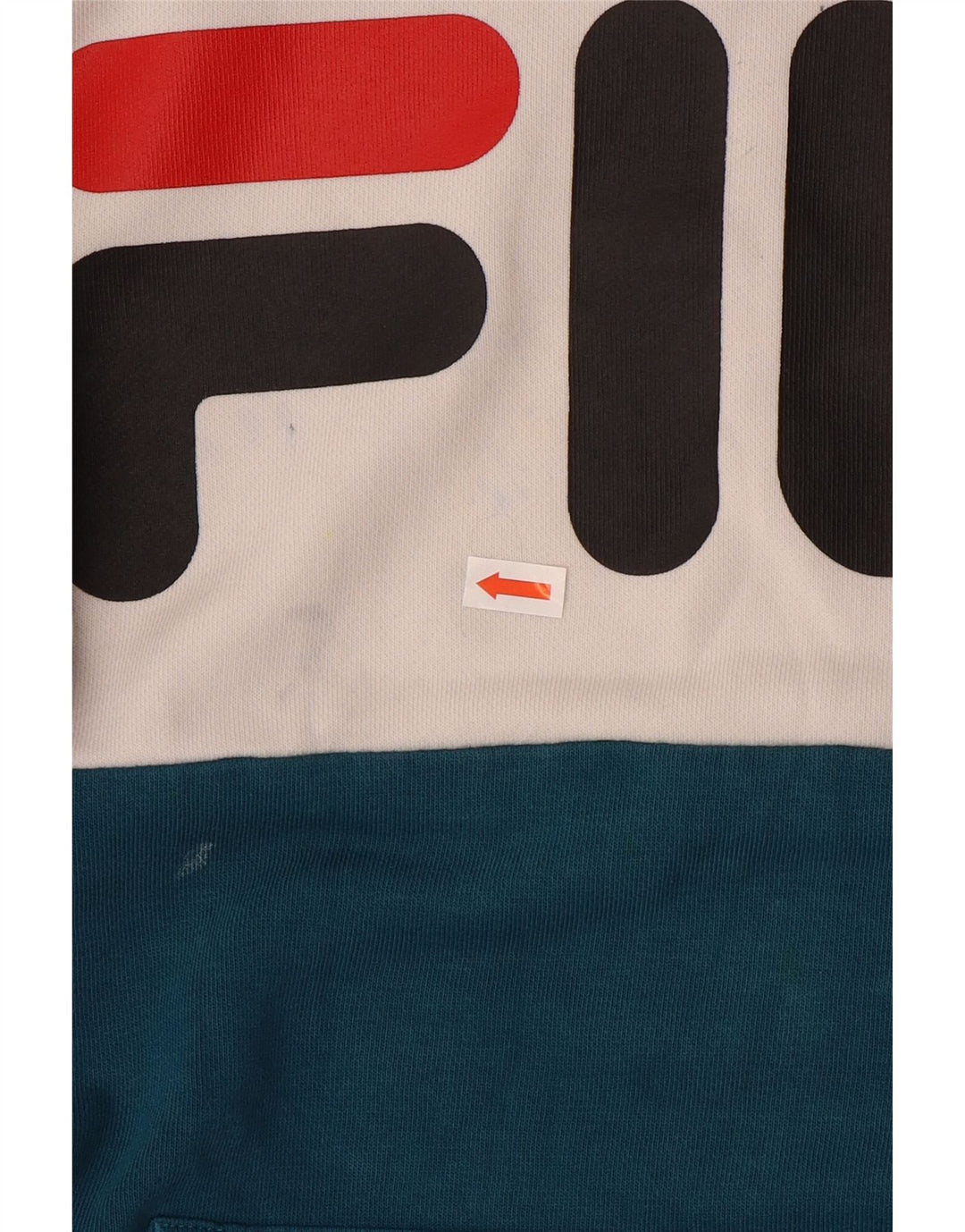Felpa con cappuccio da uomo Fila piccola in cotone color block multicolore