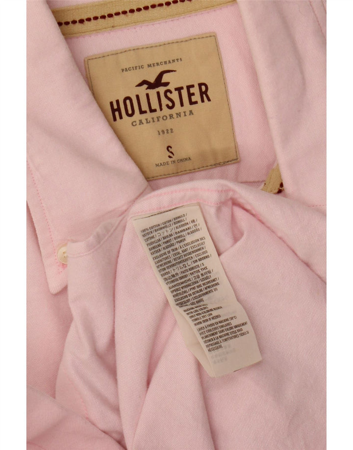 Camicia Hollister da uomo Small in cotone rosa