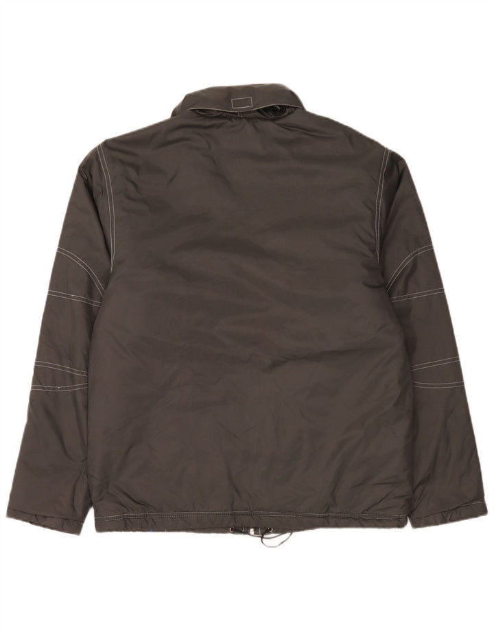 Giacca imbottita con cappuccio da uomo Umbro UK 36 piccola in nylon grigio