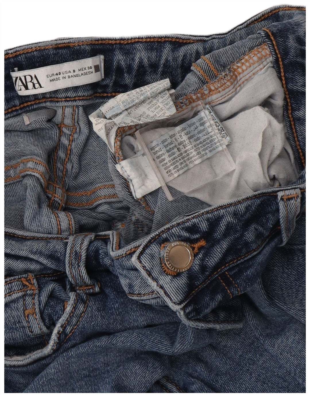 Jeans skinny da donna Zara EU 40 medio W30 L30 cotone blu