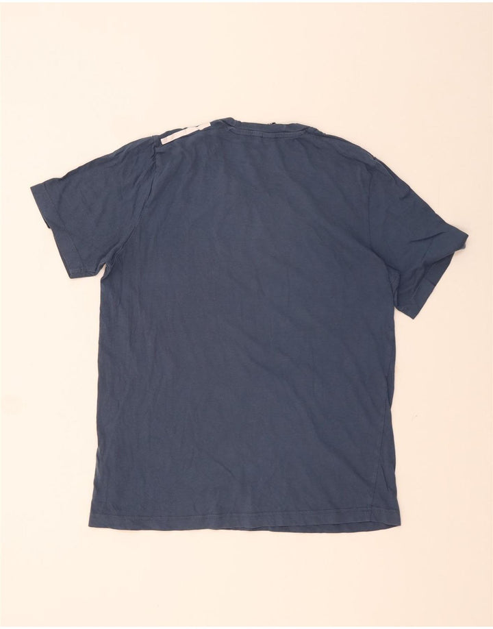 T-shirt da uomo Adidas Top in cotone blu medio