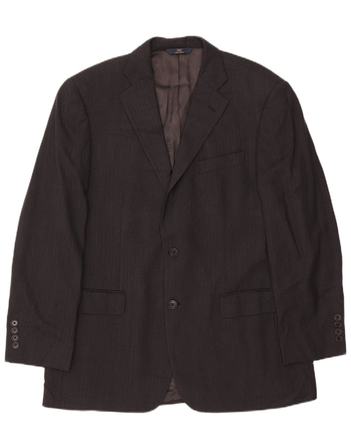 BROOKS BROTHERS Giacca blazer 346 da uomo UK 41 grande gessato nero