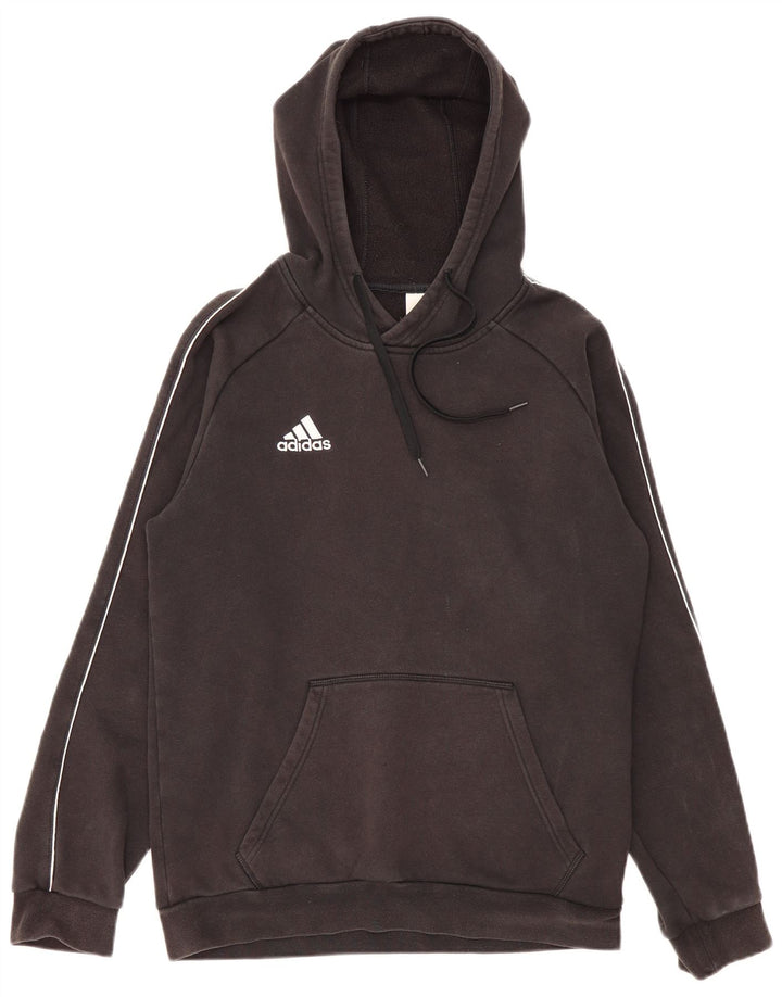 Felpa con cappuccio da uomo Adidas Medium in cotone nero