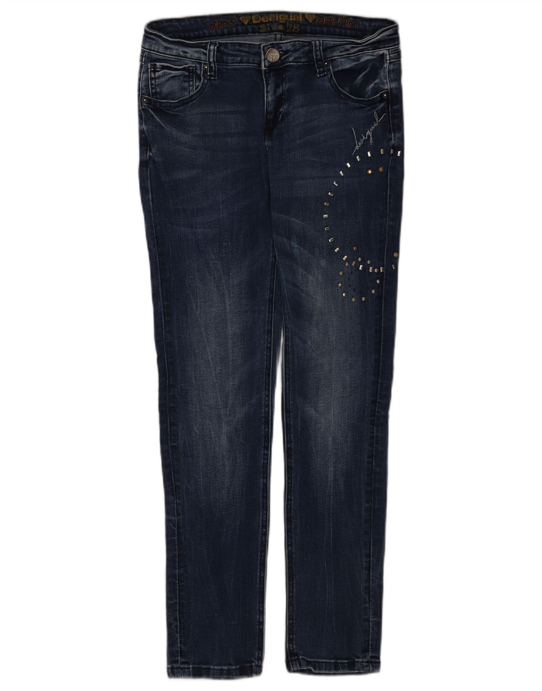 Jeans skinny da donna Desigual W28 L28 Blu