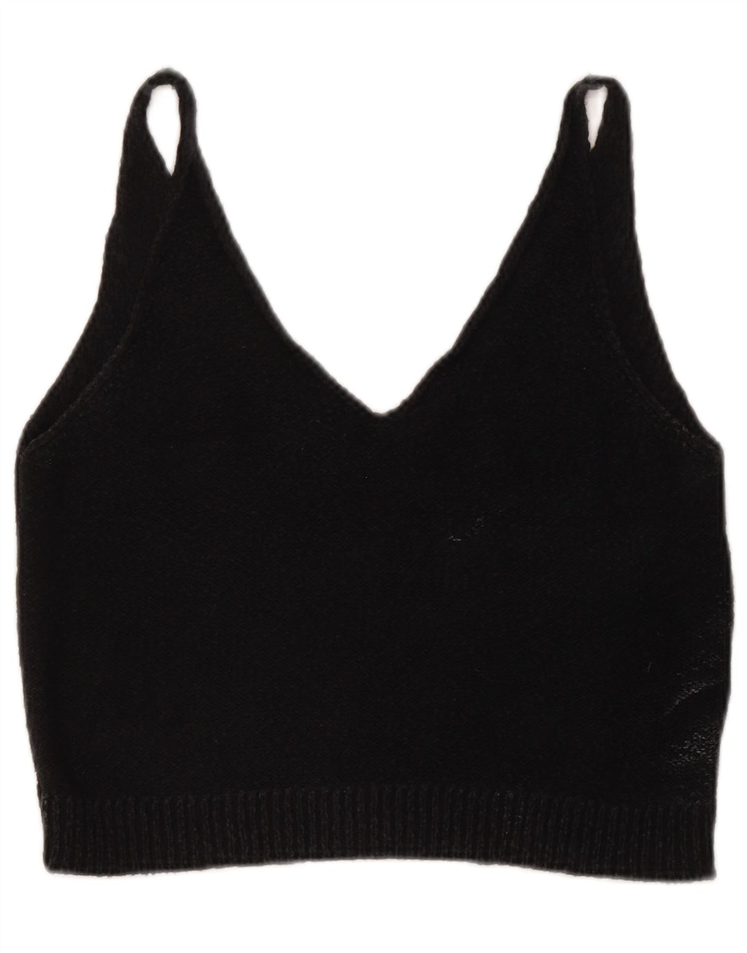 Top Zara da donna in maglia senza maniche, camicetta corta in maglia UK 12 Viscosa grigio medio