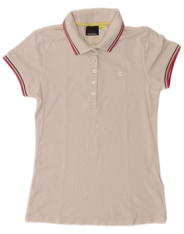Polo Diadora Donna UK 10 Small Cotone Bianco