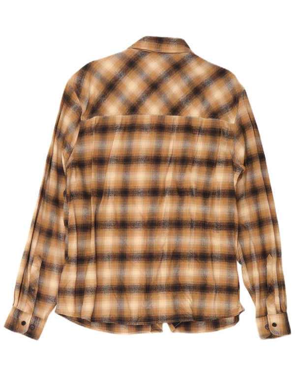Montura Camicia da uomo in flanella XL in cotone a quadri marrone