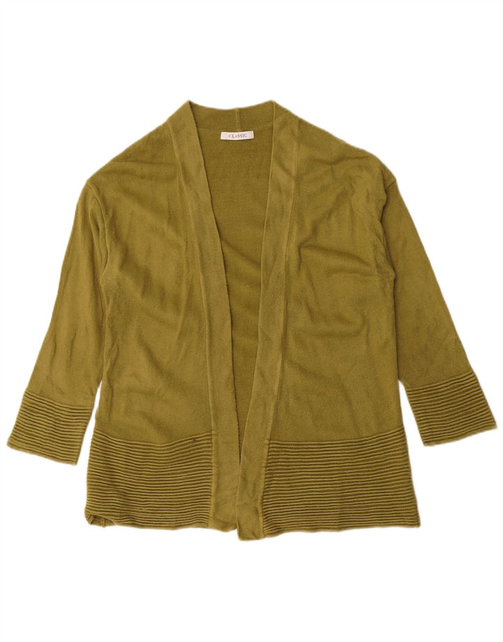 Maglione cardigan aperto con maniche a 3/4 Marks & Spencer da donna UK 14 Cachi medio