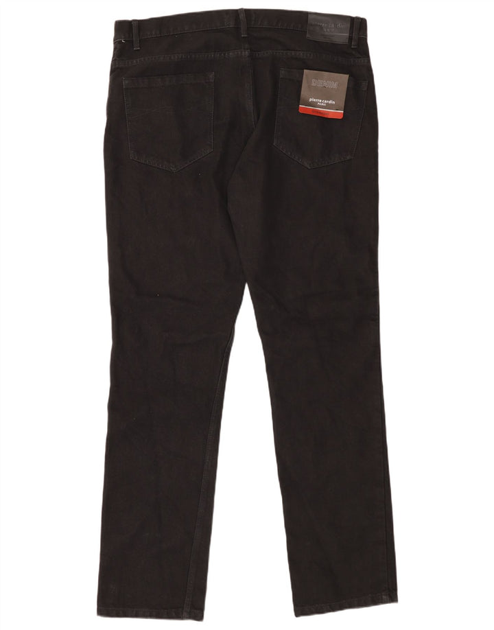 PIERRE CARDIN Jeans dritti da uomo Paris W38 L34 cotone nero