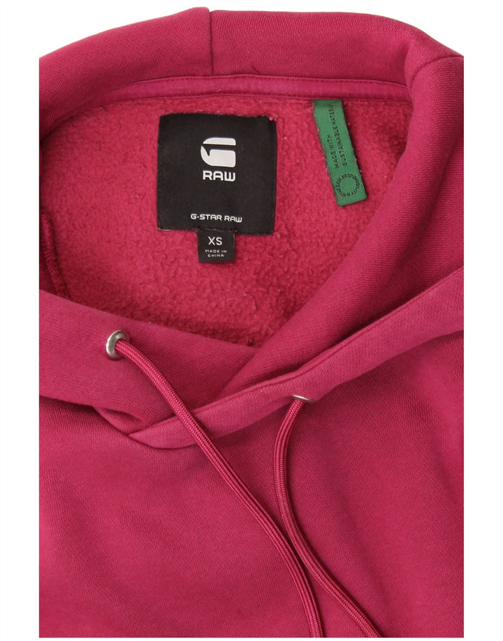 Maglione con cappuccio oversize da donna G-STAR UK 6 XS Borgogna Cotone