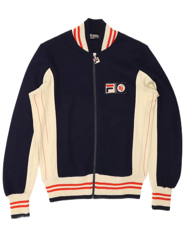 Fila Uomo BJ Bjorn Borg Giacca da tennis della tuta da tennis UK 36 Small Blu Navy