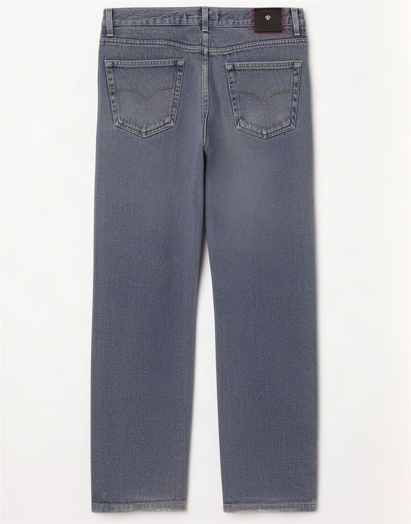 Versace Jeans dritti da uomo IT 42 XL W36 L34 Blu Cotone